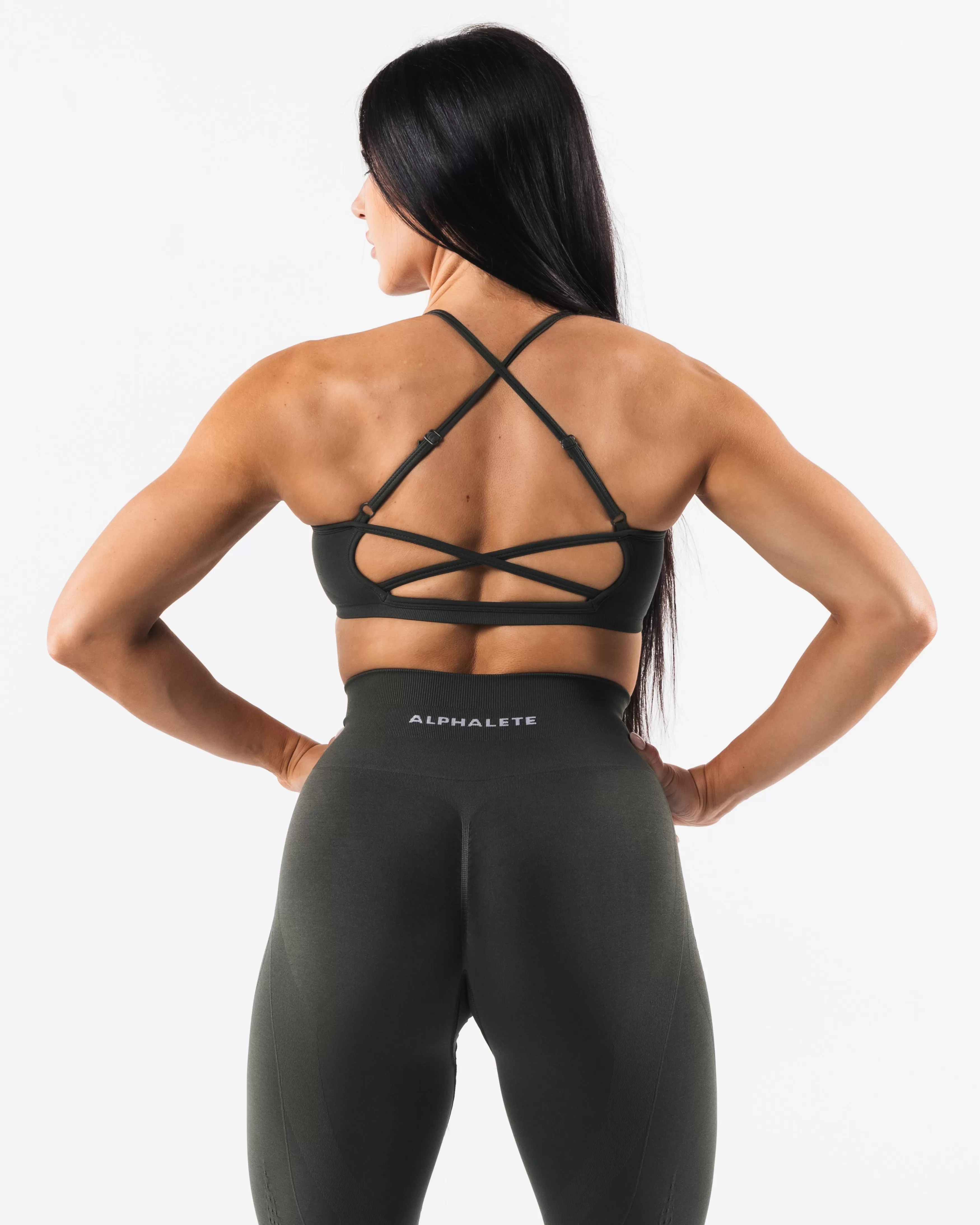 Women Alphalete Athletics Bras>Amplify Back Cross Bra