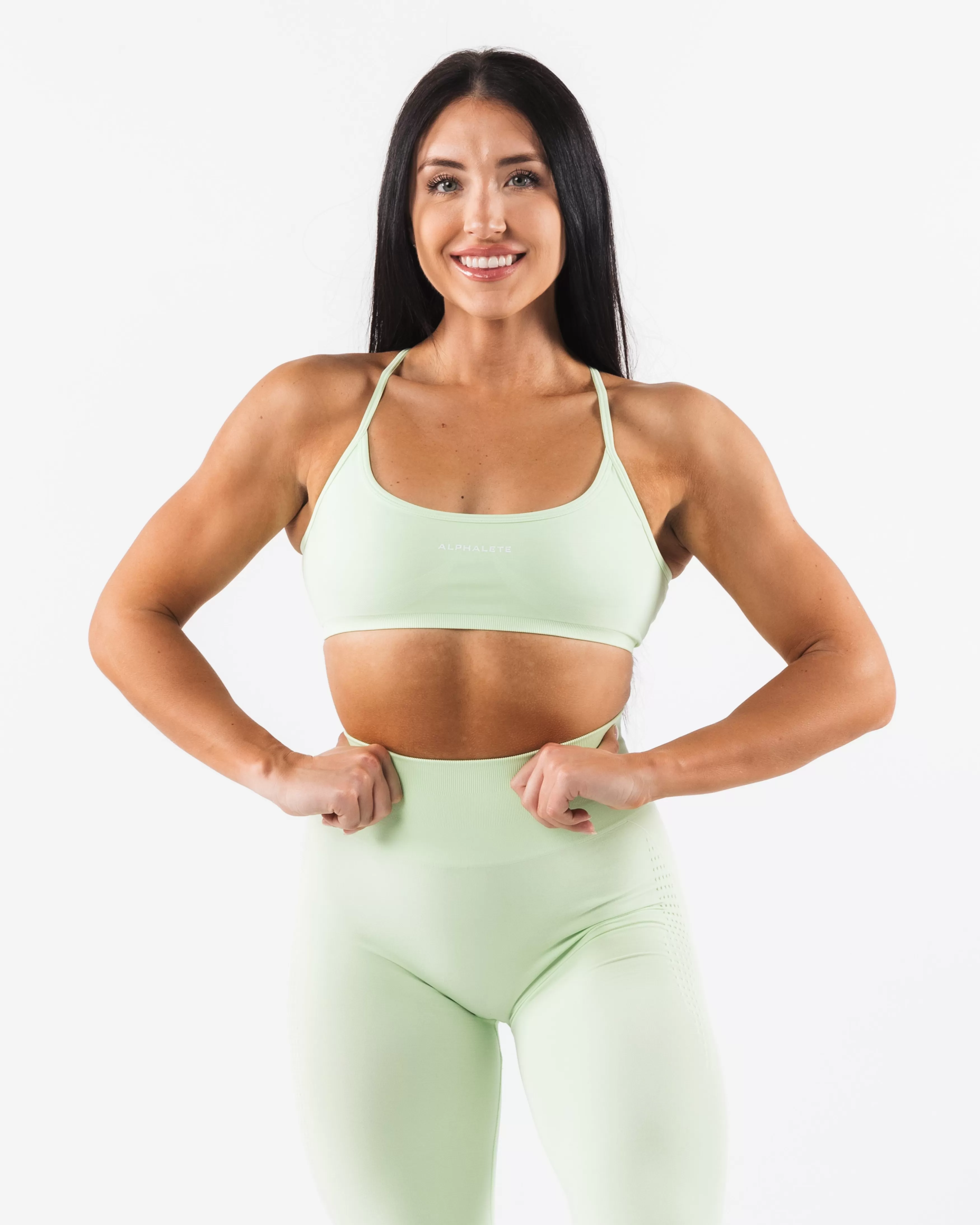 Women Alphalete Athletics Bras>Amplify Back Cross Bra