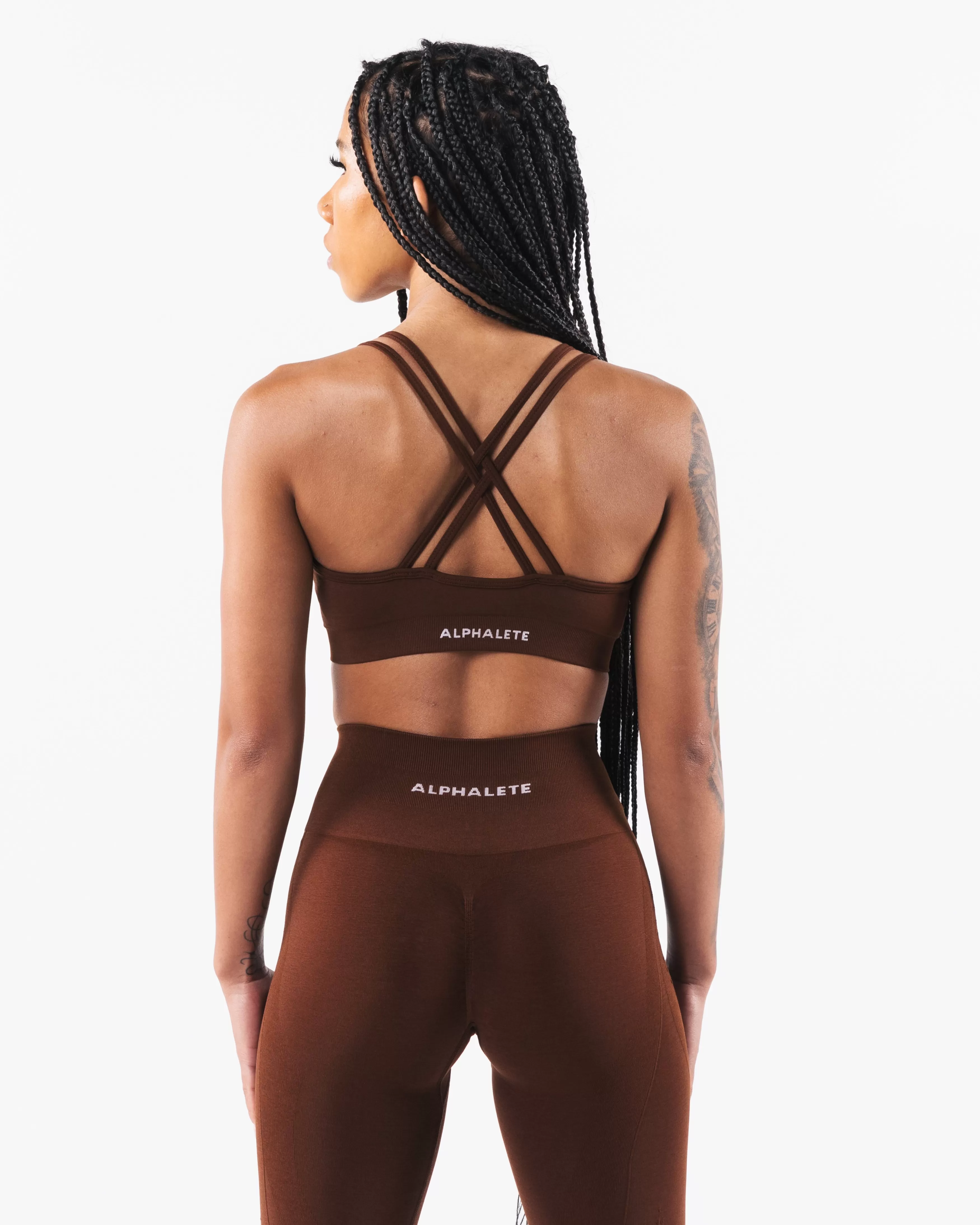 Women Alphalete Athletics Bras>Amplify Deep V Bra