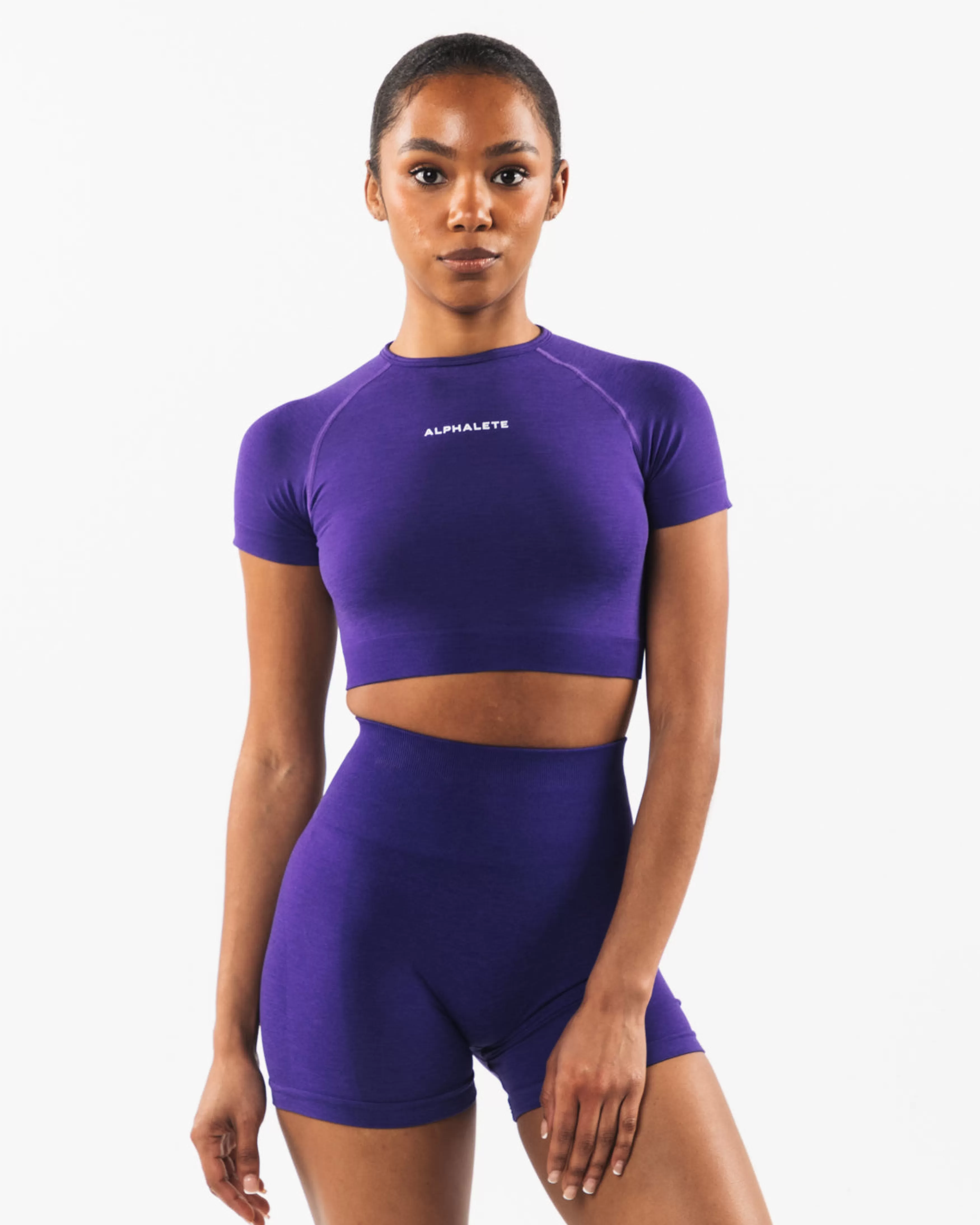 Women Alphalete Athletics T-shirts & Crops>Amplify SS Crop