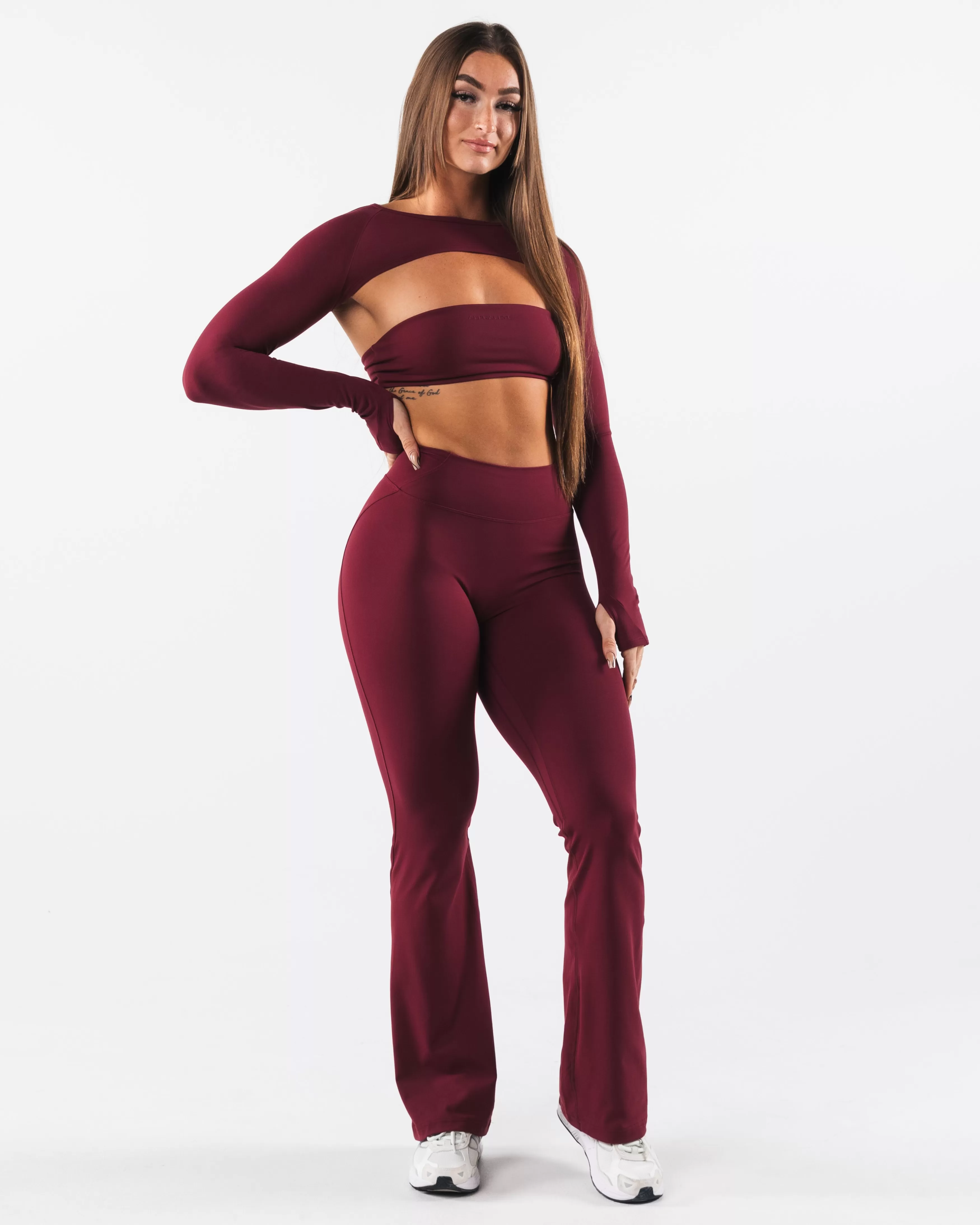 Women Alphalete Athletics T-shirts & Crops>Aura Shrug LS