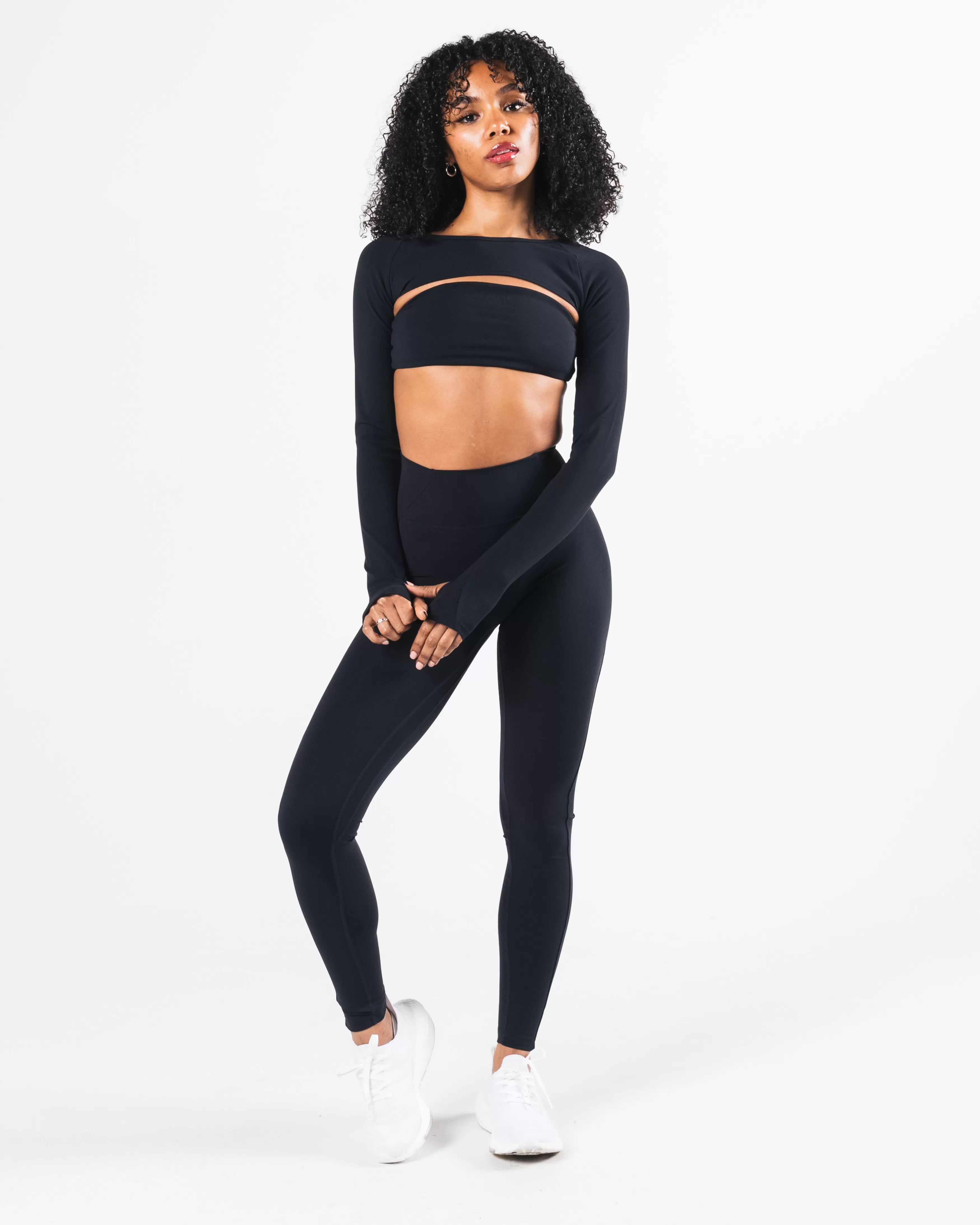 Women Alphalete Athletics T-shirts & Crops>Aura Shrug LS