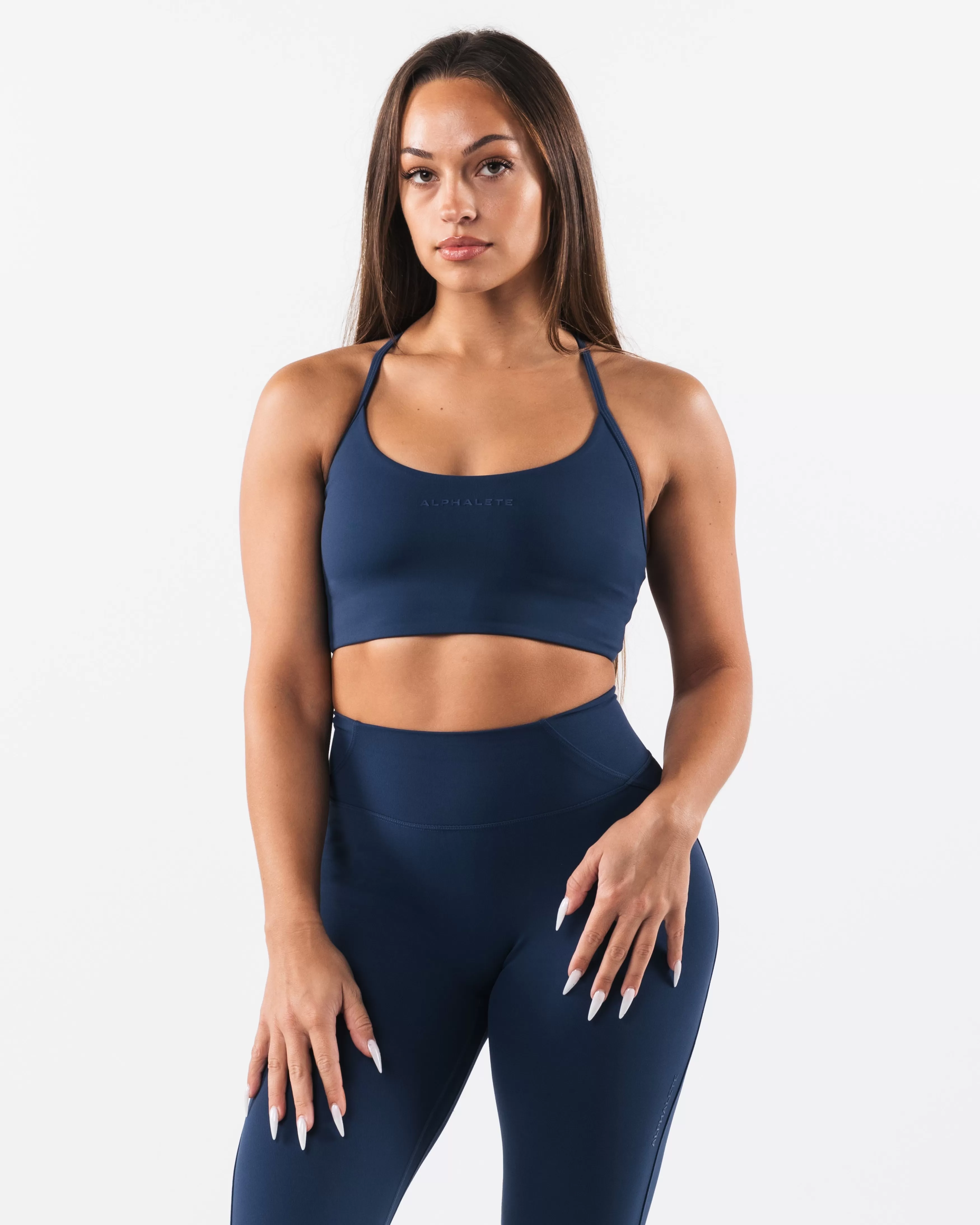 Women Alphalete Athletics Bras>Aura Strappy Longline Bra