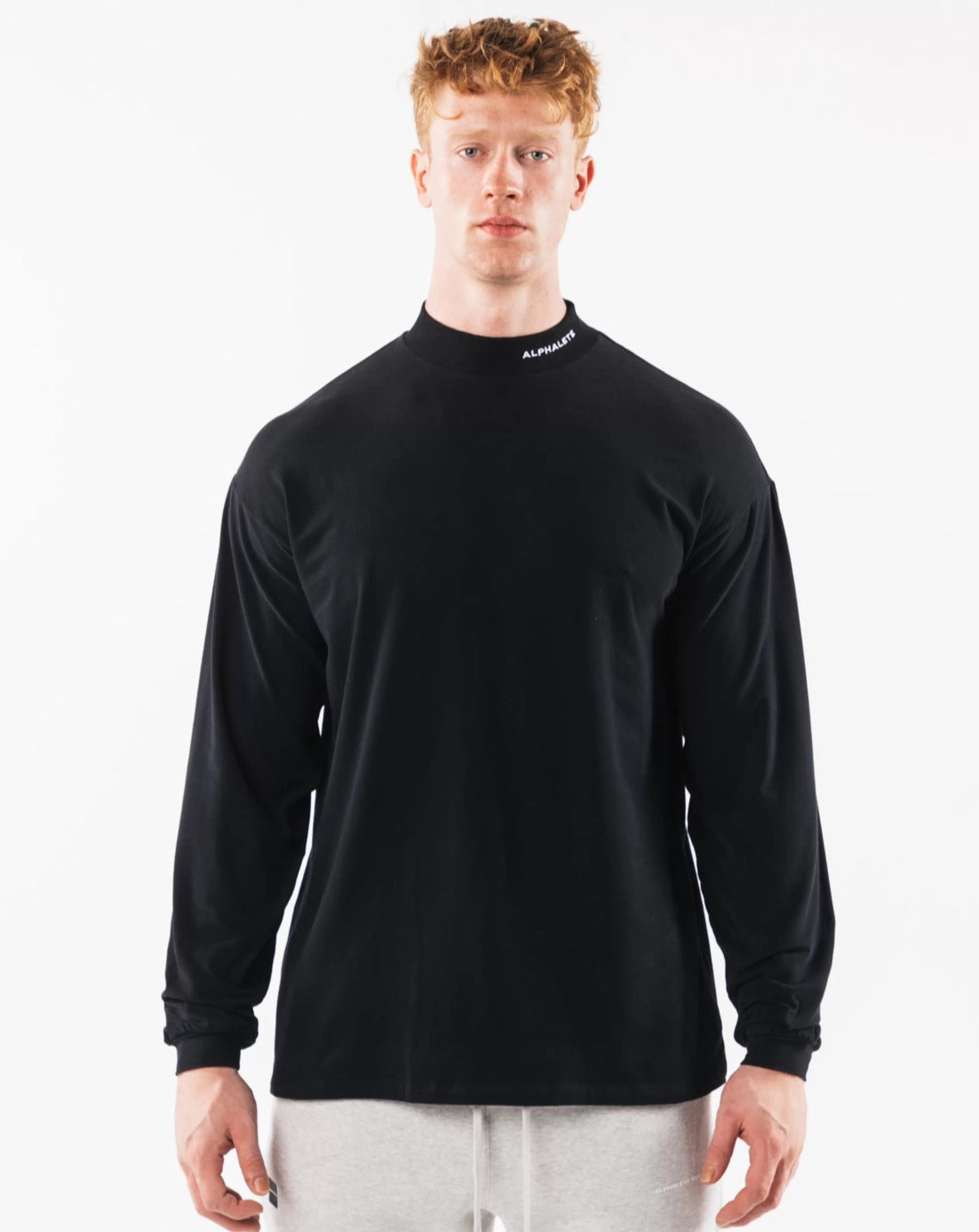 Alphalete Athletics Long Sleeve Shirts>Brushed Core Mock Neck LS