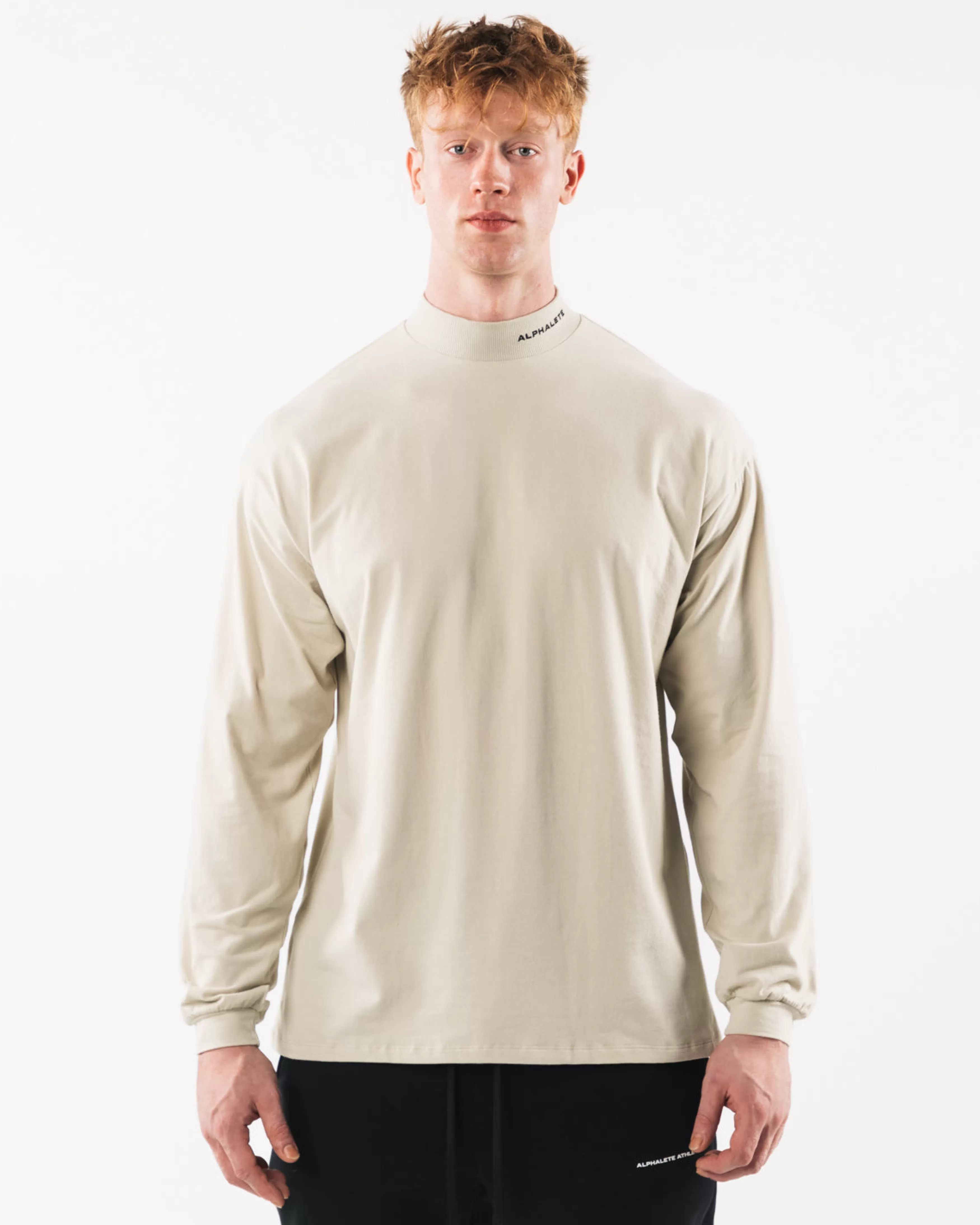 Alphalete Athletics Long Sleeve Shirts>Brushed Core Mock Neck LS