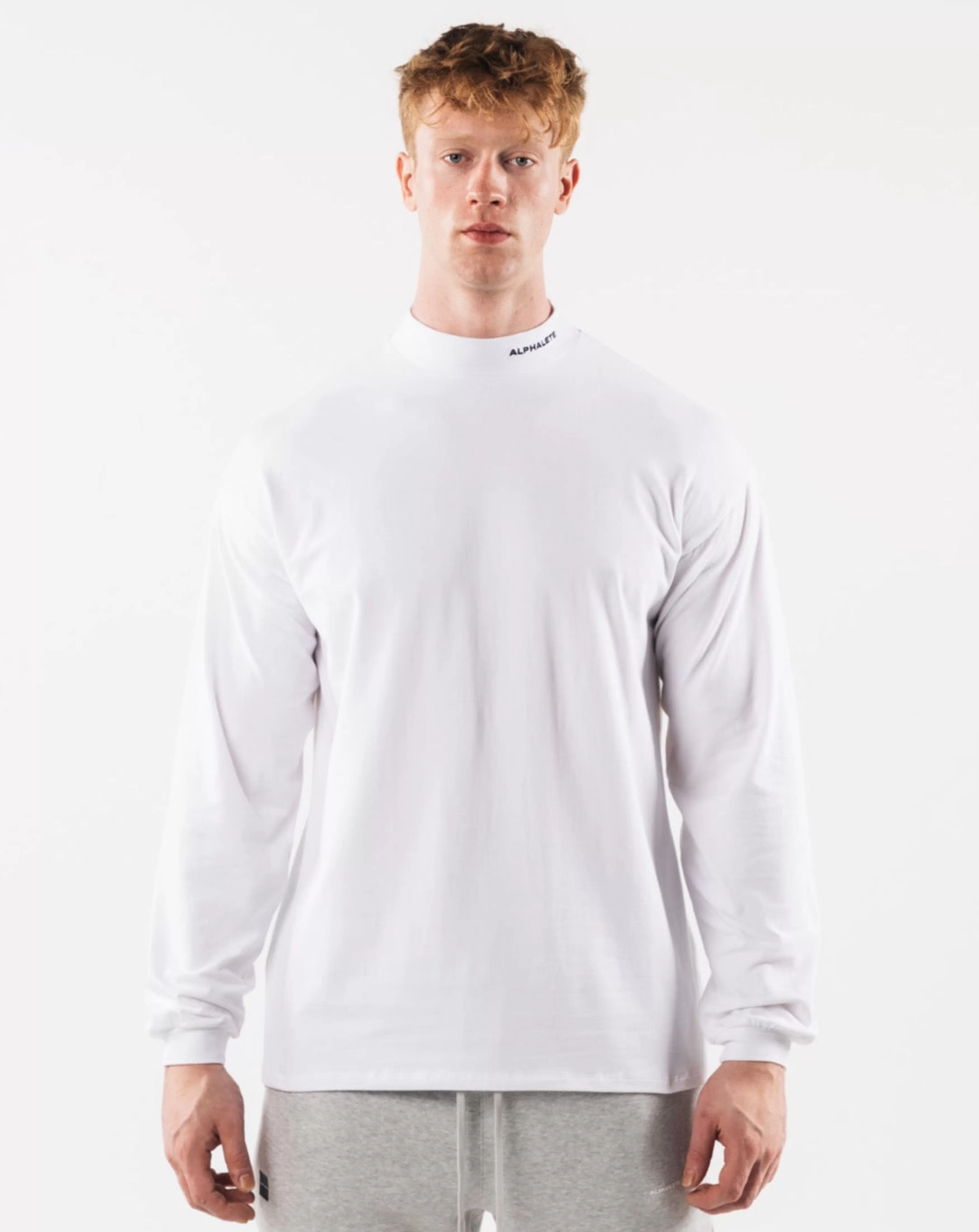 Alphalete Athletics Long Sleeve Shirts>Brushed Core Mock Neck LS