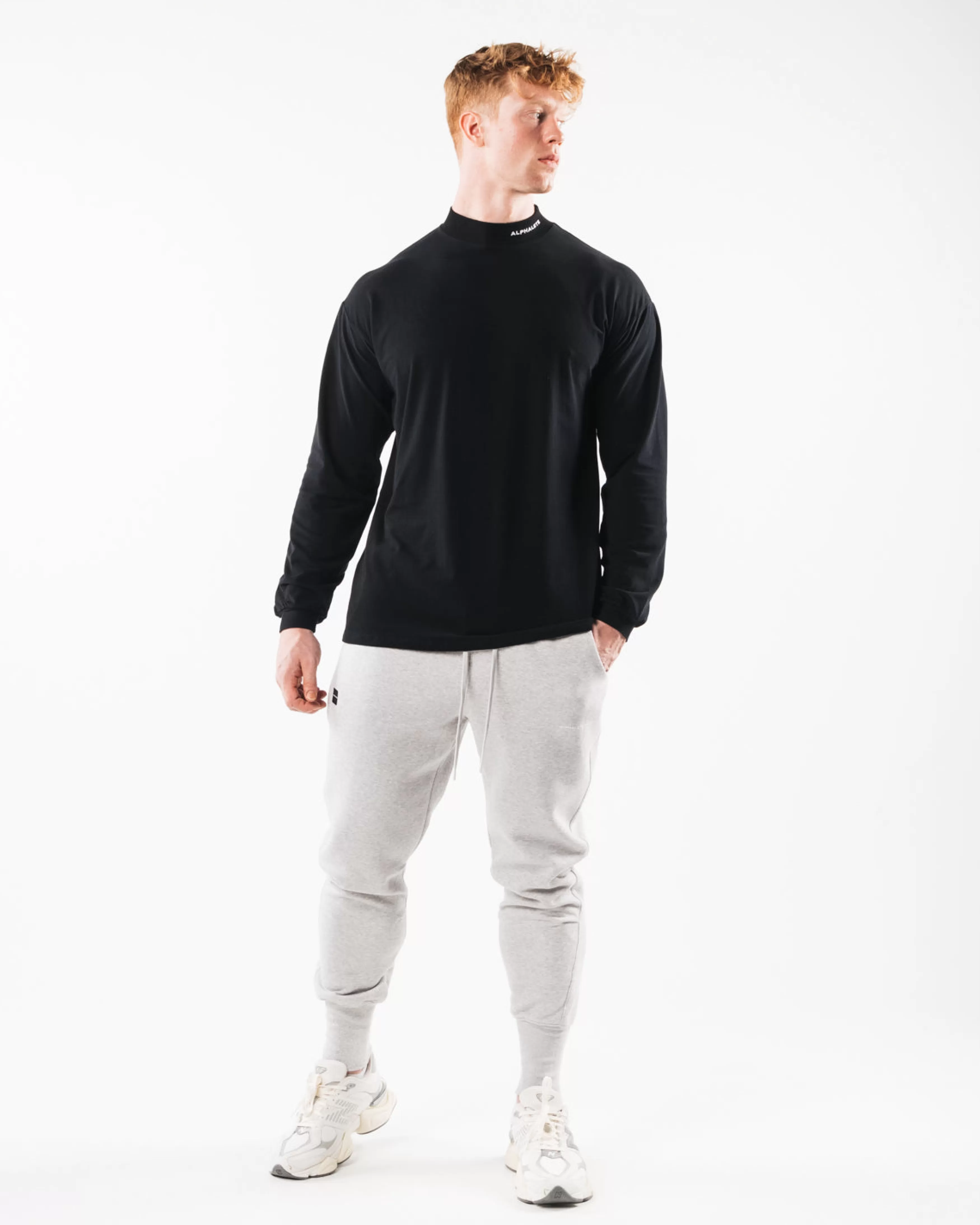 Alphalete Athletics Long Sleeve Shirts>Brushed Core Mock Neck LS