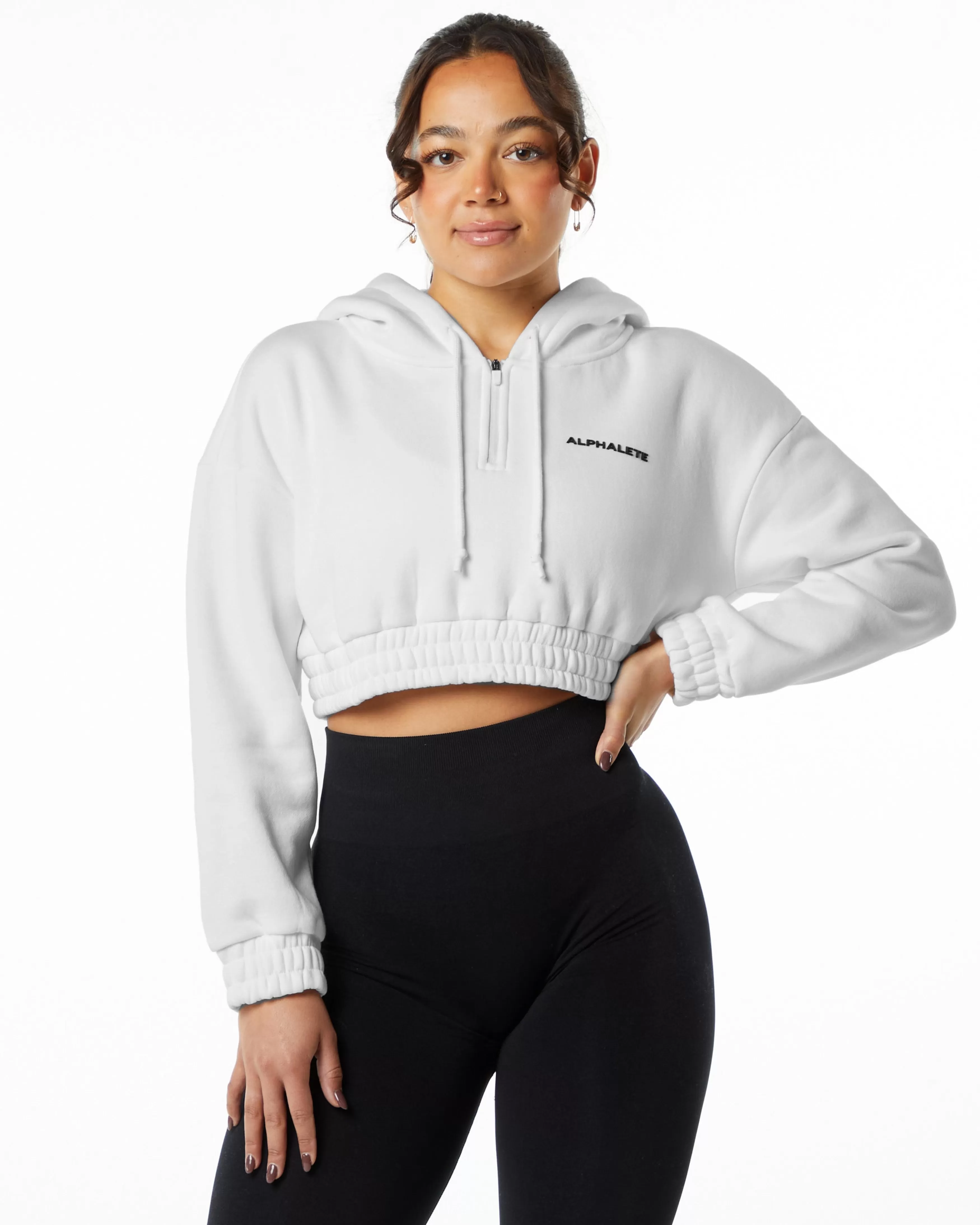 Women Alphalete Athletics Hoodies & Sweatshirts>Classic Capital Crop Hoodie