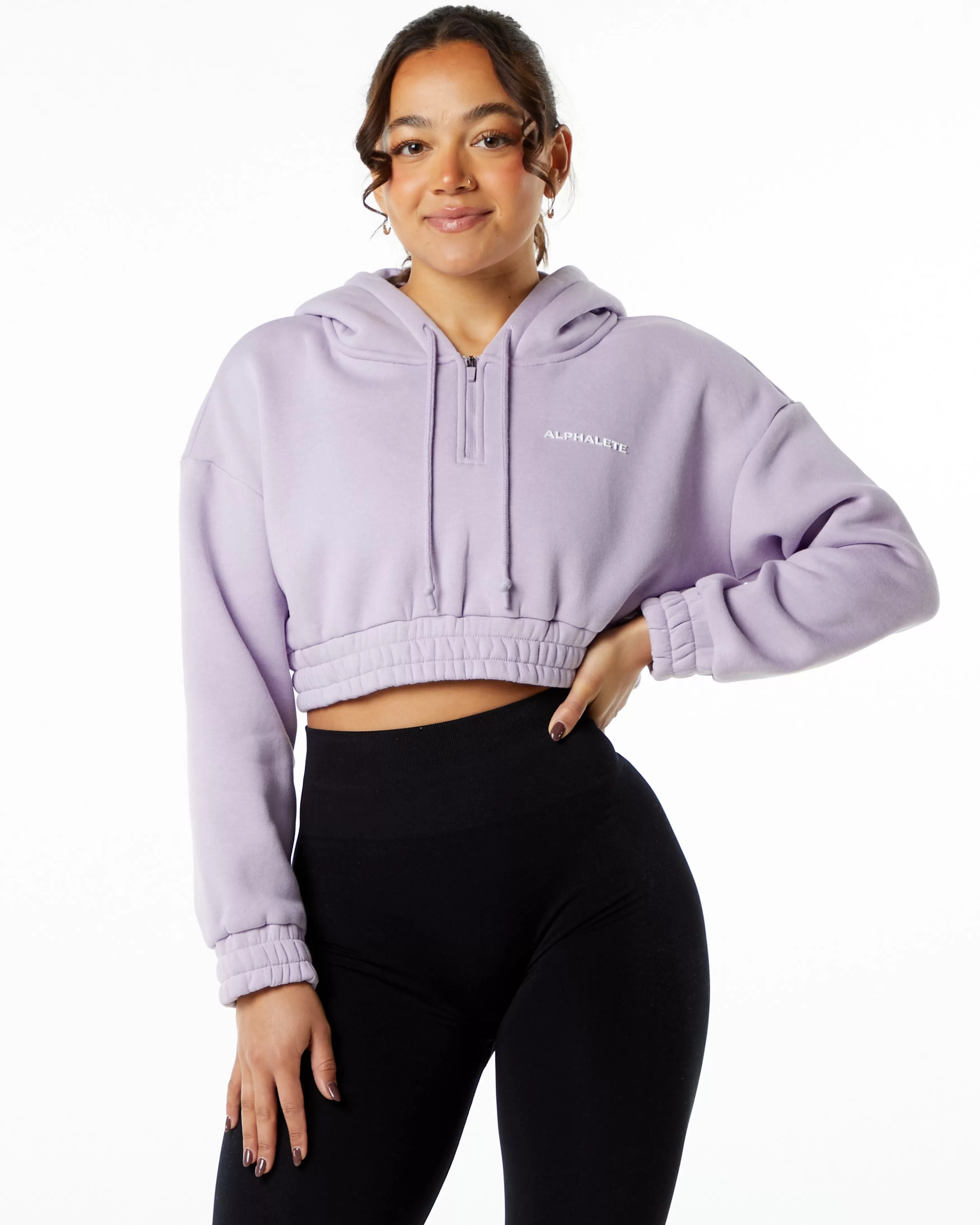 Women Alphalete Athletics Hoodies & Sweatshirts>Classic Capital Crop Hoodie