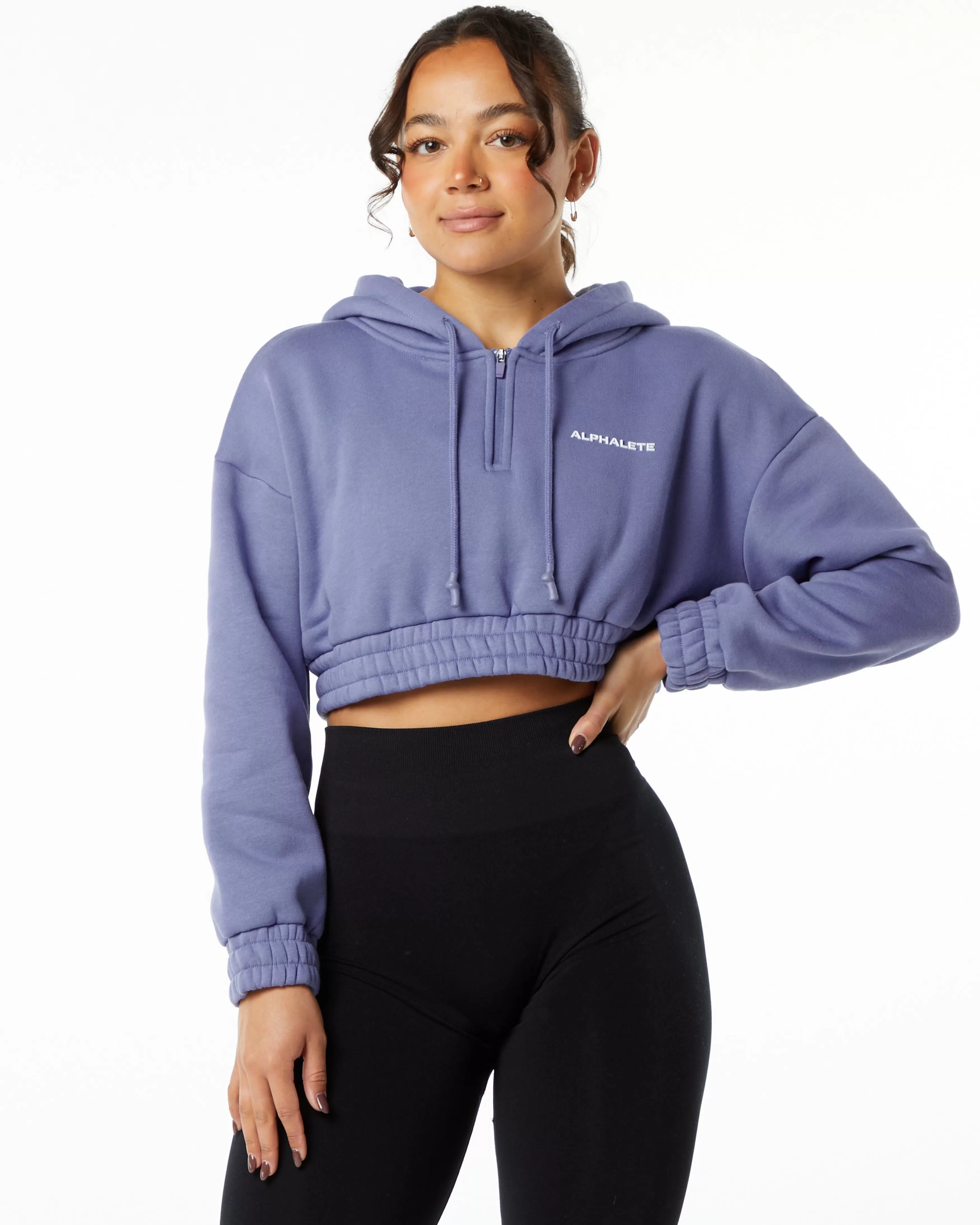 Women Alphalete Athletics Hoodies & Sweatshirts>Classic Capital Crop Hoodie