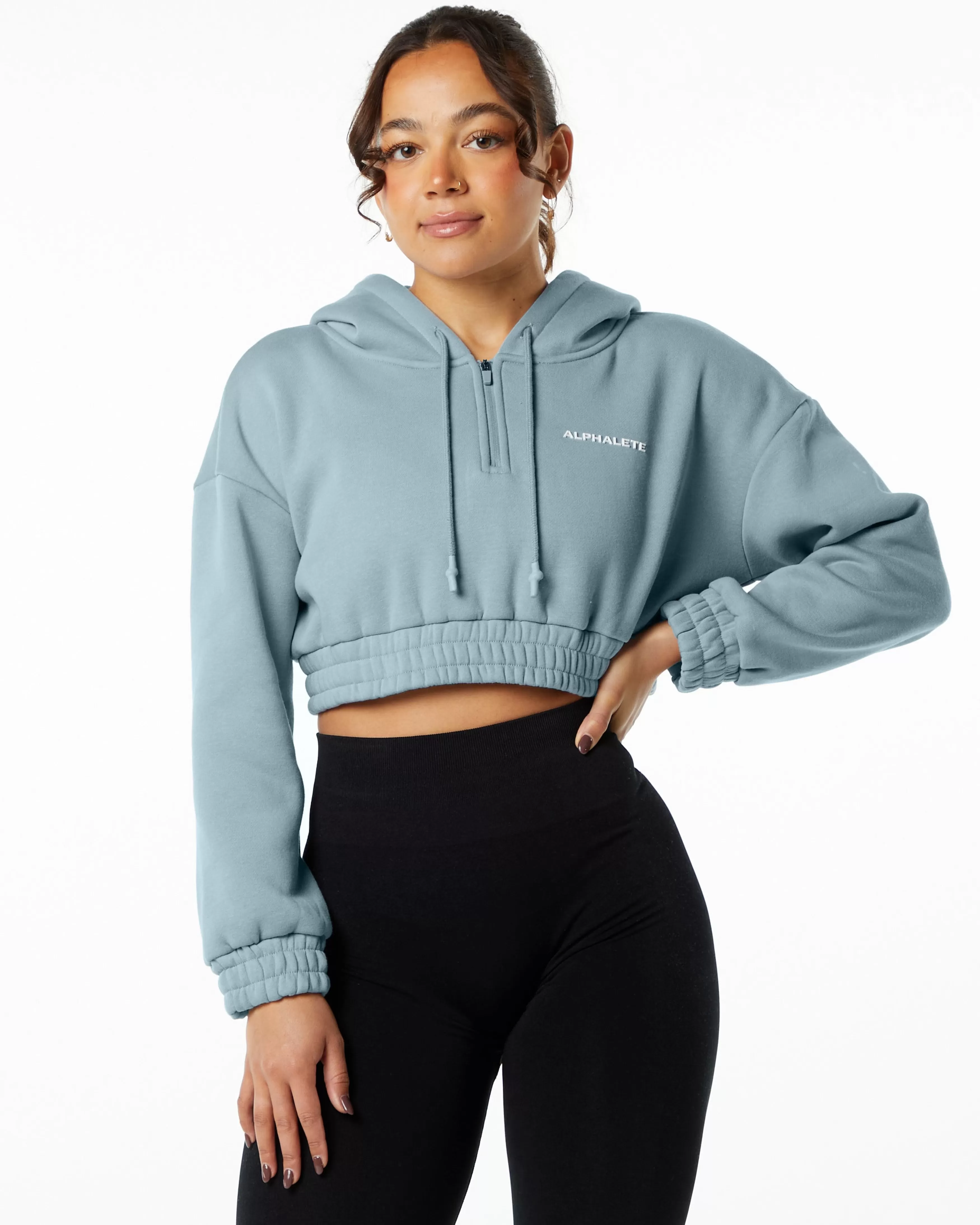 Women Alphalete Athletics Hoodies & Sweatshirts>Classic Capital Crop Hoodie