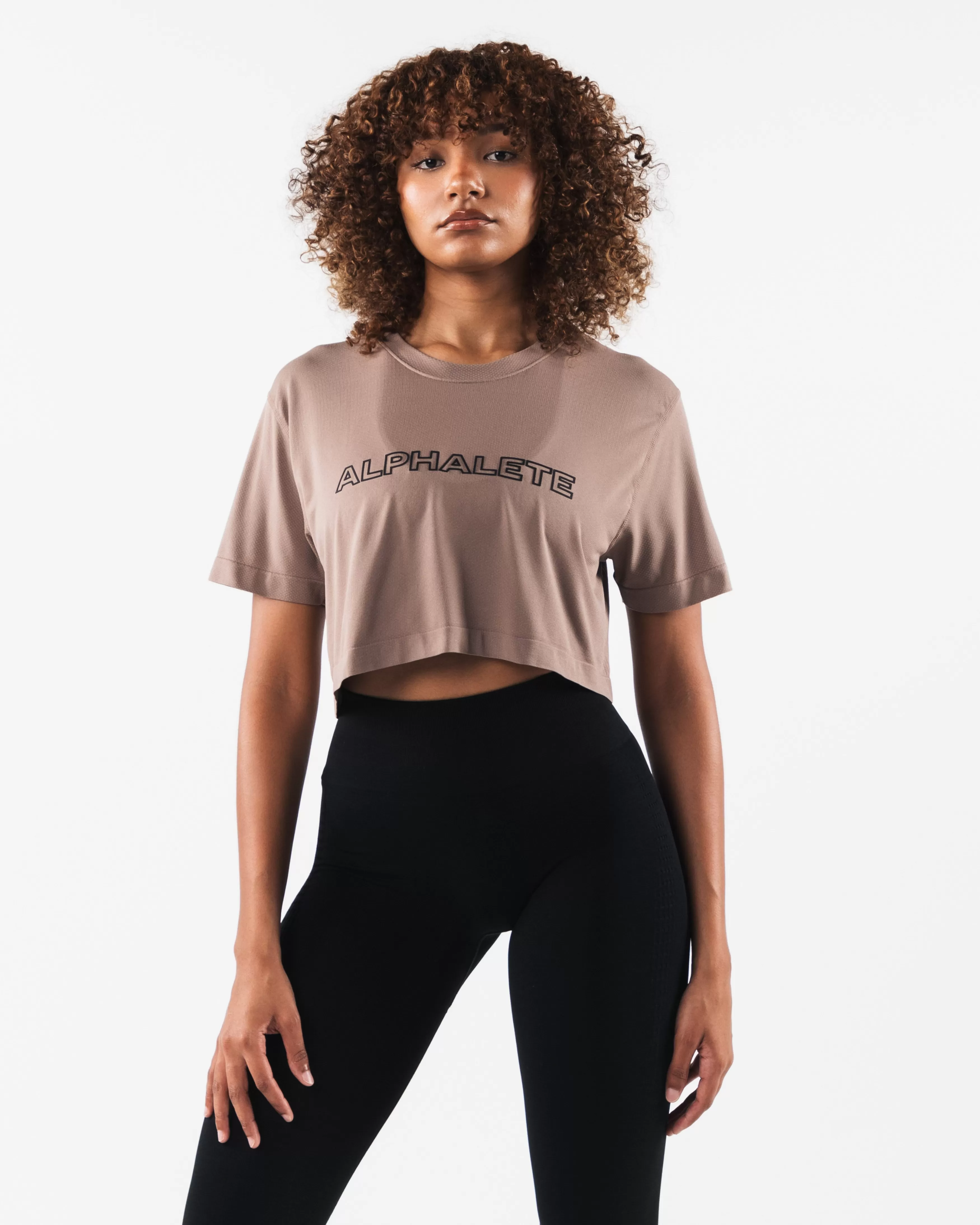 Women Alphalete Athletics T-shirts & Crops>Core Airtech SS Crop