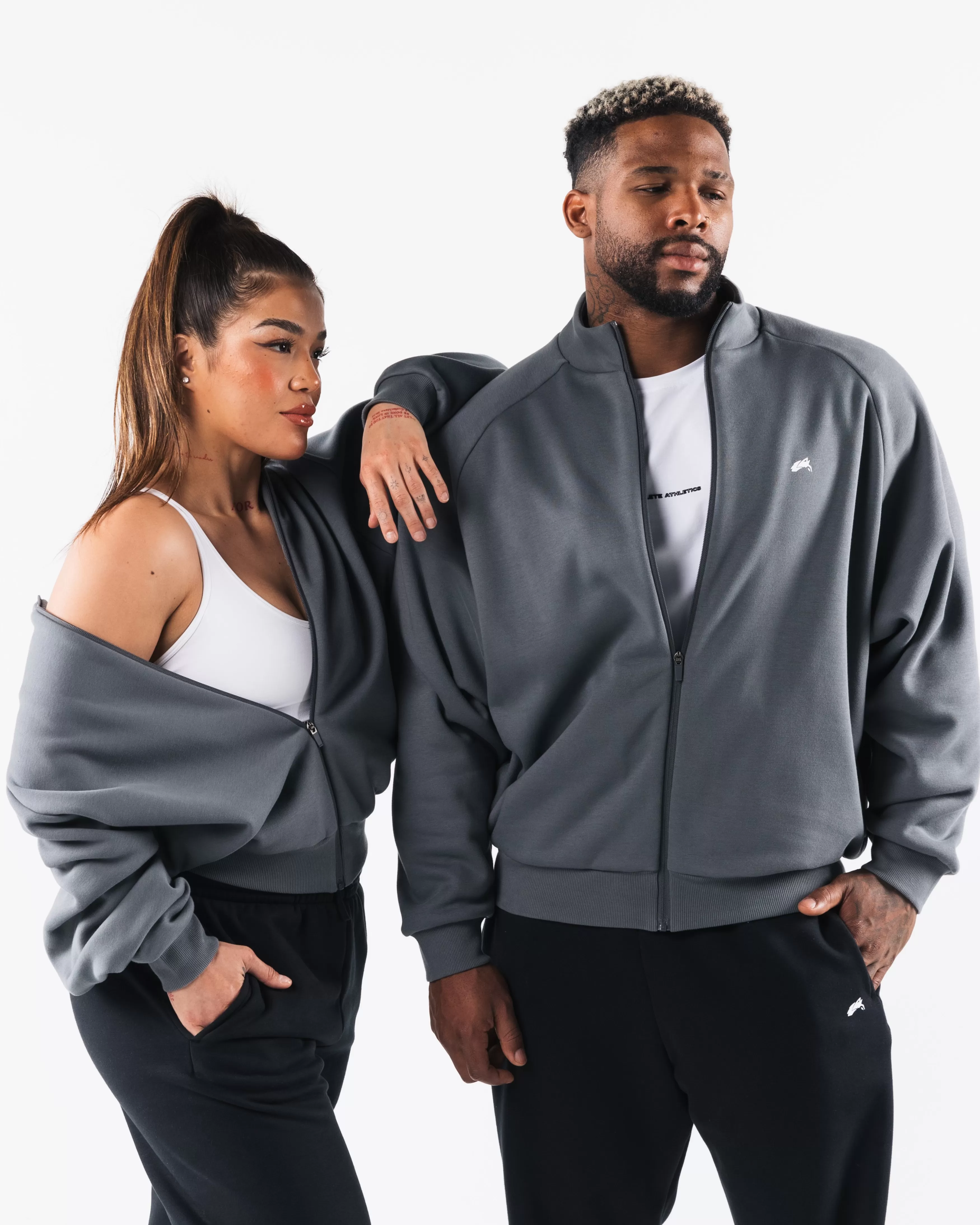 Women Alphalete Athletics Hoodies & Sweatshirts | Hoodies & Jackets>Crest Zip Up