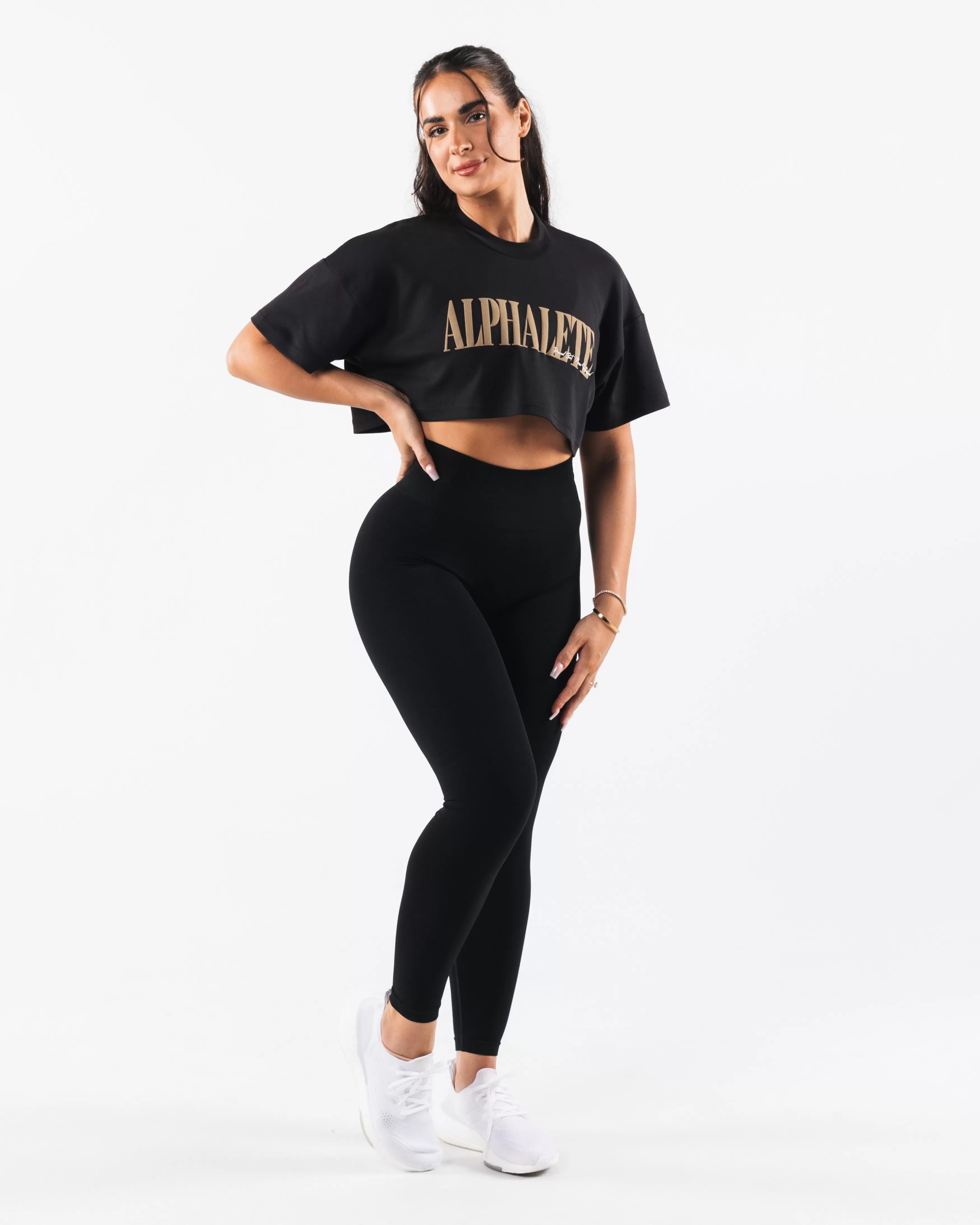 Women Alphalete Athletics T-shirts & Crops>Republic Crop Tee