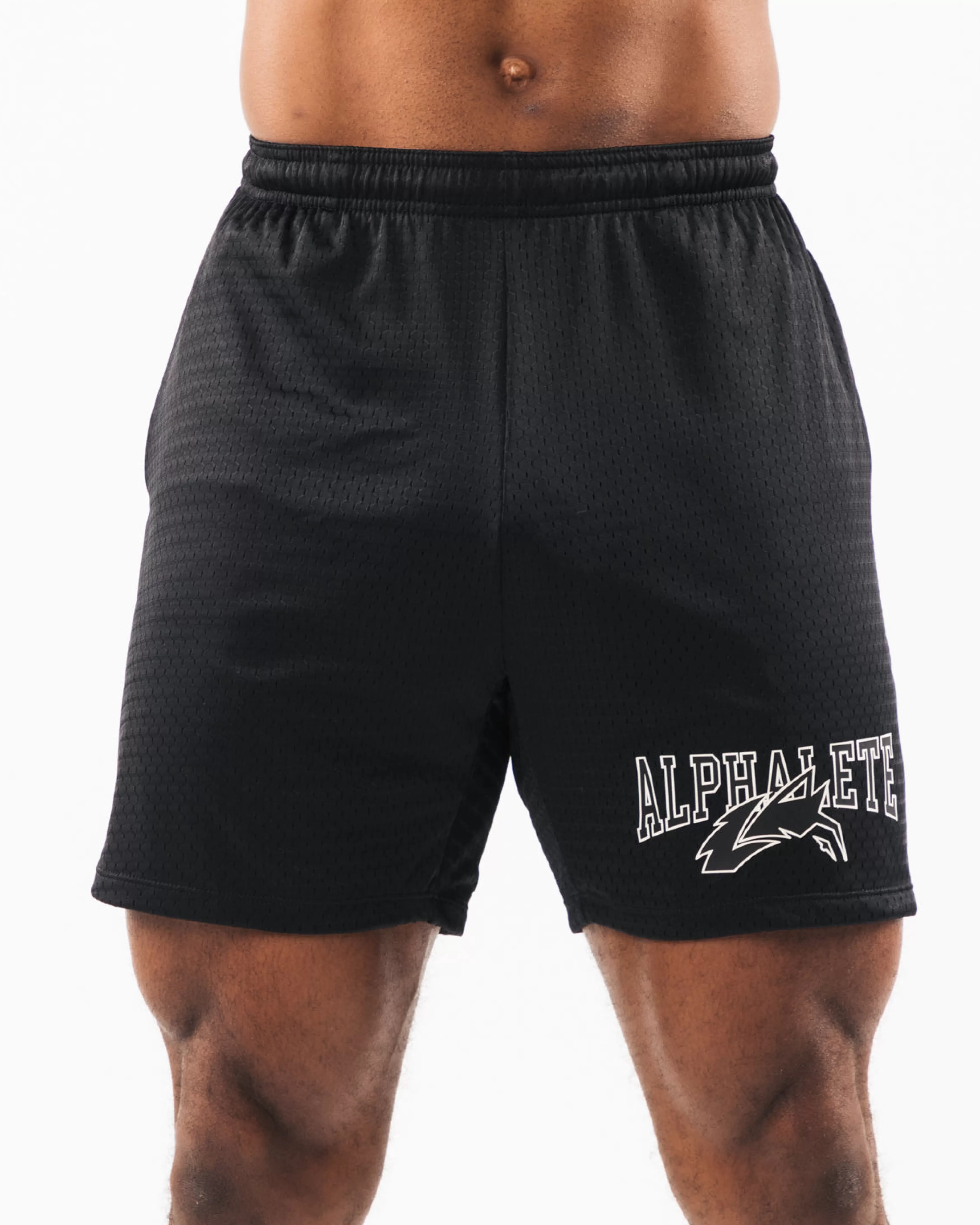 Alphalete Athletics Shorts>Wolf Head Mesh Short 6"